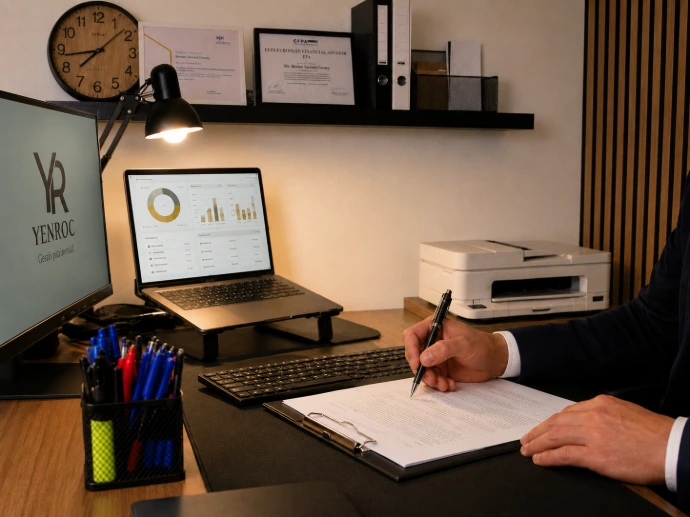 Revisió de contractes i liquidacions de lloguer a l'oficina de YENROC, Girona